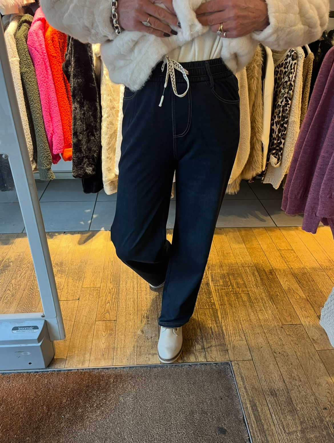 Denim Drift Wide Leg Trousers