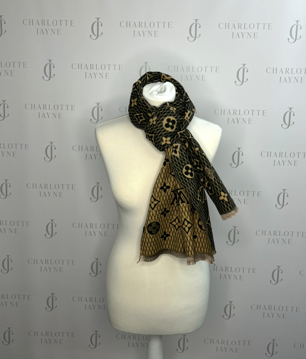 Gold Louis Vuitton Inspired Scarf