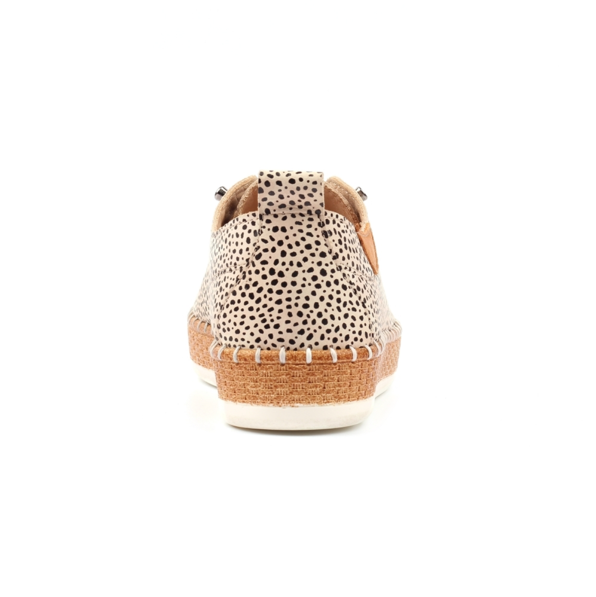 Evette Animal Spot Leather Plimsoll - Image 3