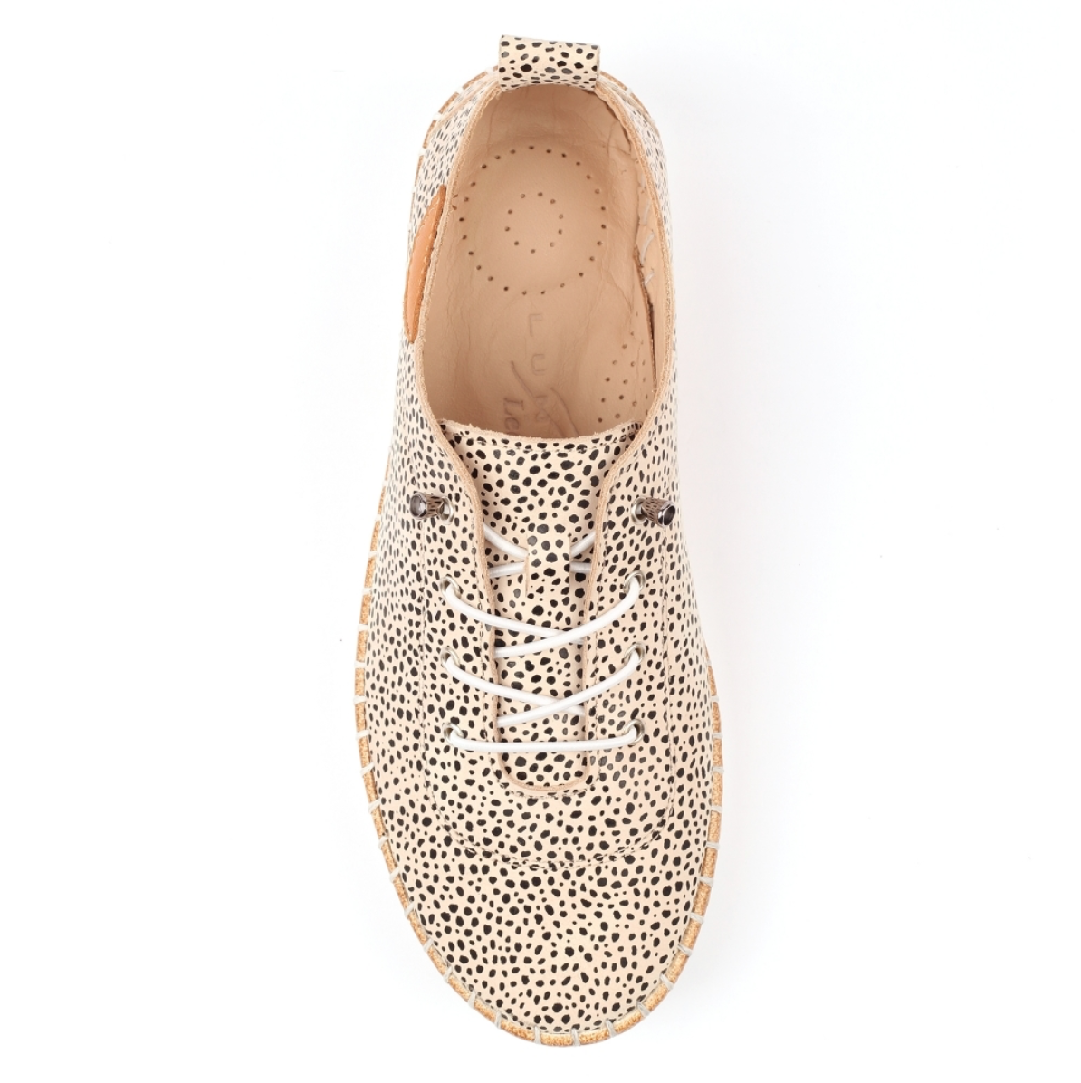 Evette Animal Spot Leather Plimsoll - Image 5